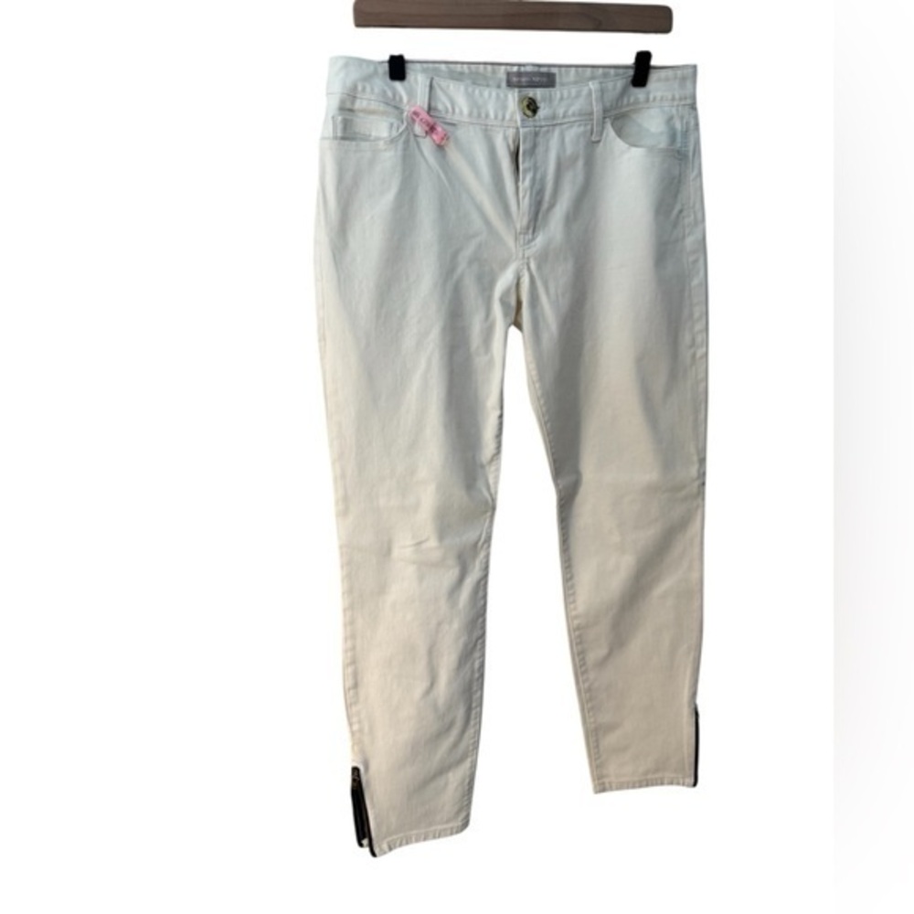 Banana Republic Cream Straight Leg Jeans